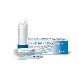 Fidia Farmaceutici ConnettivinaStick Labbra - Stick da 3g a Base di Acido Ialuronico 0,2%, per Labbra Danneggiate, Secche e Screpolate
