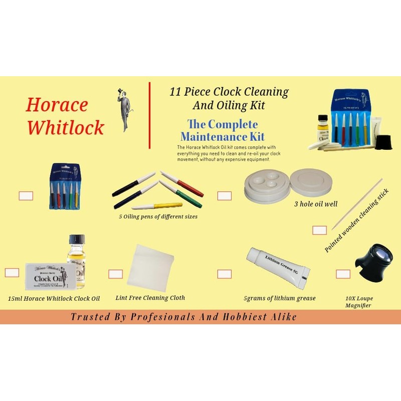 Horace Whitlock's Clock Oil Kit: This kit Comes Complete to