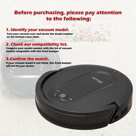 Goodsby Replacement Front Bumper for Shark RV911S RV912S RV9123S1US RV913S RV970 RV990 RV993 RV1000 RV1000S RV1001 RV1001AE RV101 RV1101ARUS UR1005AE UR1105ARUS UR1100SRUS Robot Vacuum Cleaner Gray