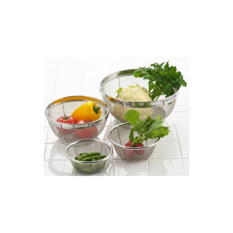 Yoshikawa Colander, 4-piece (5.1, 5.9, 7.5, 9.8 inches (13, 15,