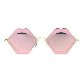 Lip Shape Sunglasses Womens Lips Kiss Fashion UV 400 Shades Pink