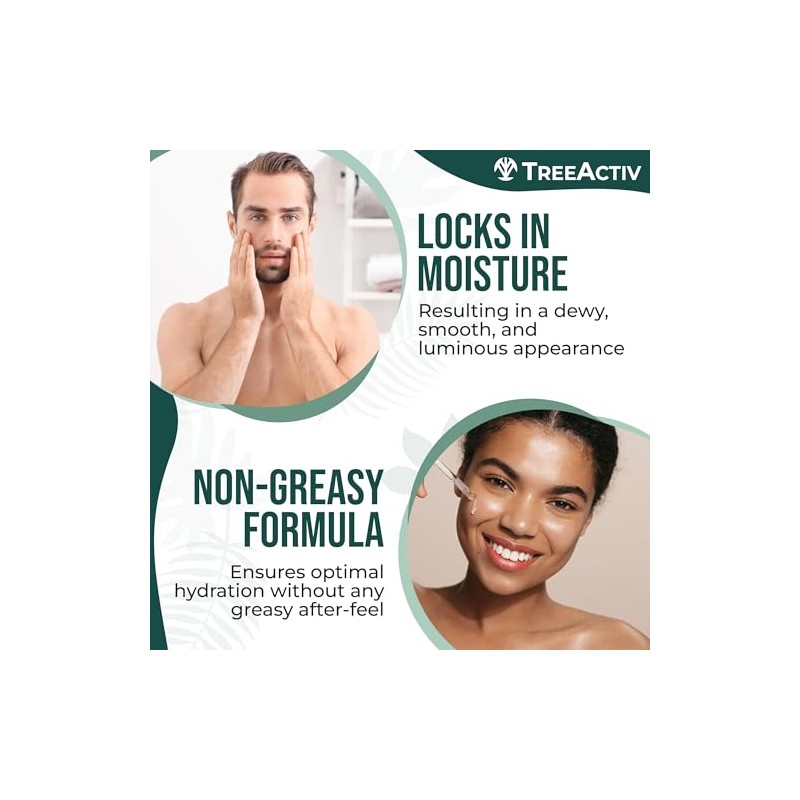 TreeActiv Oil-Free Advanced Skin Repair Serum, Hyaluronic Acid Serum for