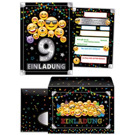 Junaversum 12 Invitations 9th Birthday children's ninth birthday party.