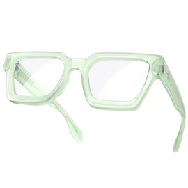 VISOONE Enhanced Version Rectangle Chic Preppy Look Blue Light Blocking Glasses for Women Men RIVER-LIGHTER