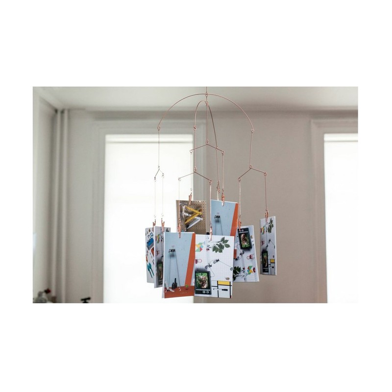 KIKKERLAND Copper Clip Photo Mobile, Metal, 12 W X 18