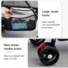 Pet Stroller with Storage Basket and Cup Holder, Folding Dog