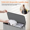 SmartTrends Large Double Laundry Hamper with Lid, Removable Bags &