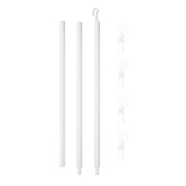Fkereg 35 Inch Long Blind Wand Replacement with 5 Hook, 1 Pcs White Blind Sticks to Open Blinds, Vertical Blind Rod Replacement Parts, Curtain Opener Stick, Plastic Blind Tilt Wand for Window Shades