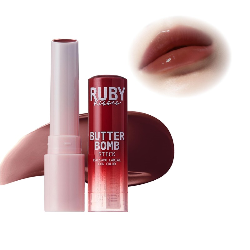 Ruby Kisses Butter Bomb Lip Balm, High Shine Tinted Lip