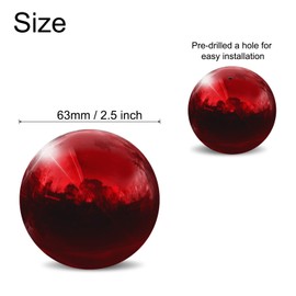 uxcell Gazing Globe Decor Ball 2.5 Inch 63mm Reflective Garden Sphere Polished Hollow Ball, Seamless Stainless Steel Gazing Ball, Smooth Mirror Globe for Garden Home Decor, Ruby Red