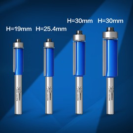 CSOOM 4-piece Trimmer Bit, 0.2 inch (6 mm) Diameter, Door Board Carving, Decorative Processing, Cutting Tools, Bit for Electric Trimmers, Woodworking Router Bit, Milling Cutter Set