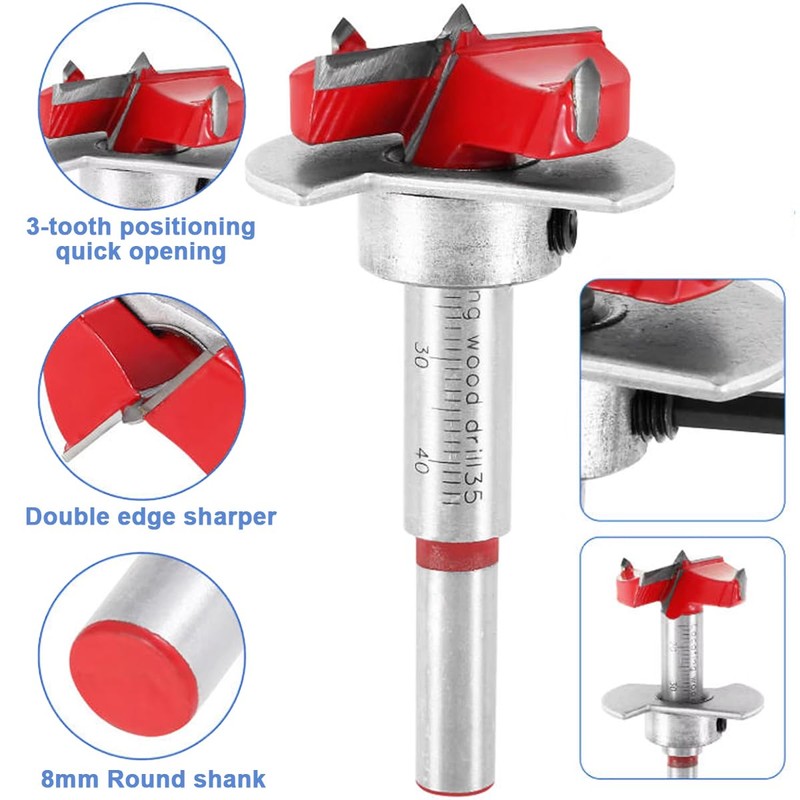 Wolfride 35mm Concealed Hinge Jig Kit - Cabinet Door Hinge