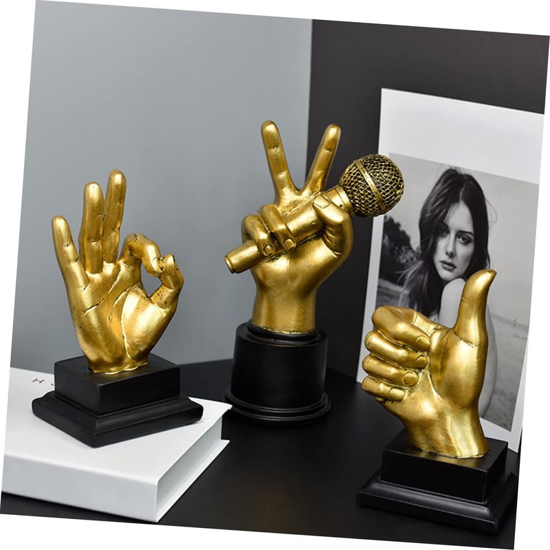 Ciieeo Desktop Ornaments Decorative Knick Knacks Desk Topper Sculpture Hand