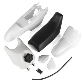 ELANER PW50 Plastics, PW50 Fender Seat Gas Fuel Tank Body Kit for PEEWEE 50 PW50 PY50 Kid Bikes (White)