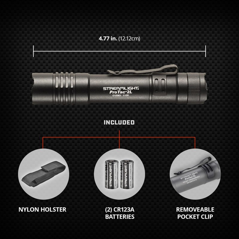 Streamlight 88031 ProTac 2L 350-Lumen EDC Professional Flashlight with CR123A