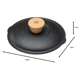 Ishigaki Delish Life 4566 Iron Cast Skillet Lid Cover Knob Wood Resistant 5.9 inches (15 cm)