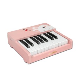 JALOKEE Kids Piano Keyboard, 18 Keys Digital Piano for Kids, Mini Music Educational Instrument Toy, Wood Toy for Toddlers Girls Boys (Pink)