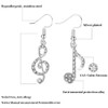 HZAOPZE 2 Pairs of Women's Dangle Earrings, Music Note Drop