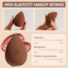 BS-MALL Juego de 11 brochas de maquillaje de bambú sintético