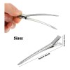 60pz Pinza Perforada Para Cabello Tipo Pico De Garza Acero