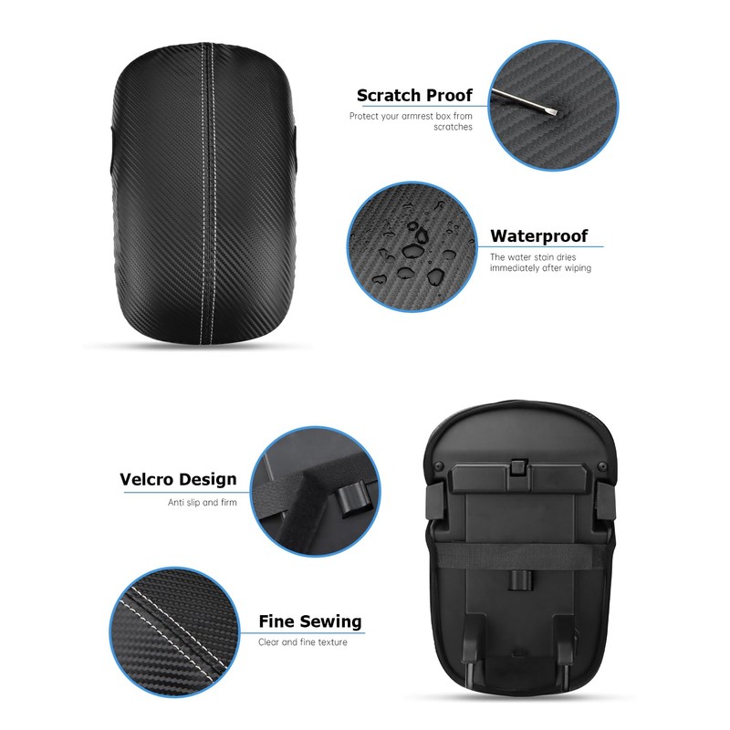 INTGET Car Center Console Cover for Ford Mustang Accessories 2015-2024