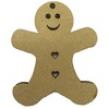 FSSS Ltd GINGERBREAD MAN SHAPE 3MM MDF CHRISTMAS XMAS DECORATIONS