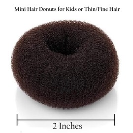 Beaute Galleria - Hair Donut Bun Maker Ring Style Mesh Chignon Ballet Bun Updo (Mini Brown)