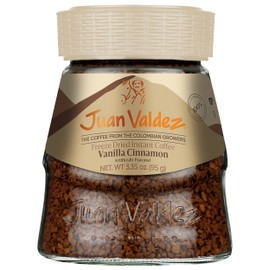 Juan Valdez Vanilla-Cinnamon Flavor Freeze Dried Coffee 3.35 OZ - Premium Colombian Coffee