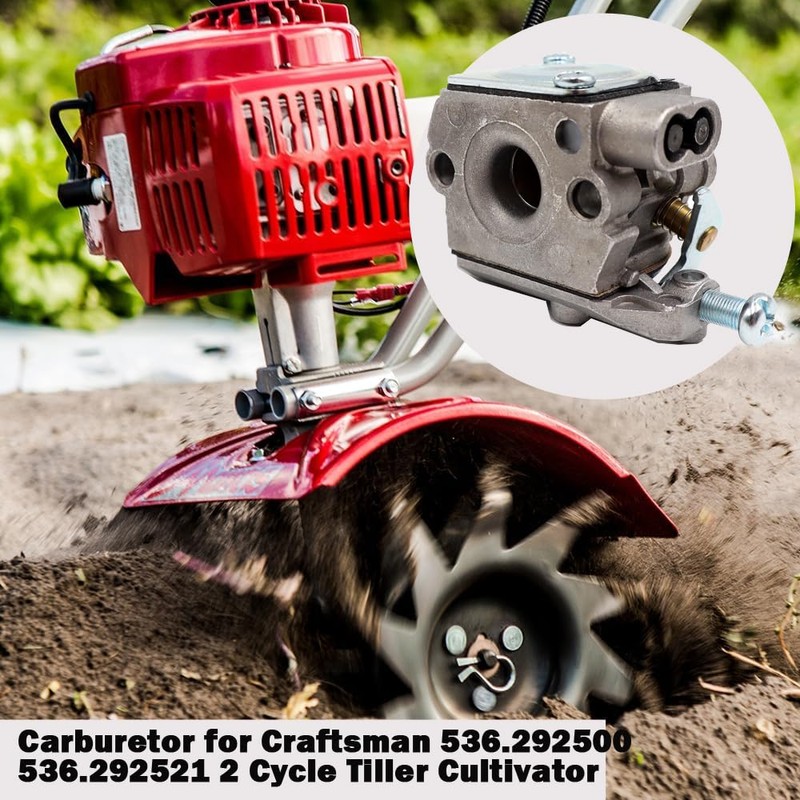 LIZAPUS Carburetor Compatible with Craftsman 536.292500 536.292521 2 Cycle Tiller