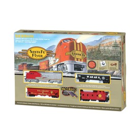 Bachmann Trains - Santa Fe Flyer Ready To Run Electric Train Set - HO Scale 19.50 x 3.00 x 13.25 Inches
