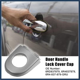 INFINAUTO Front Left Exterior Door Handle Lock Cover Cap Replacement Fit for Volkswagen Jetta 2011-2018 - Pack of 1 Silver Tone Stylish Design