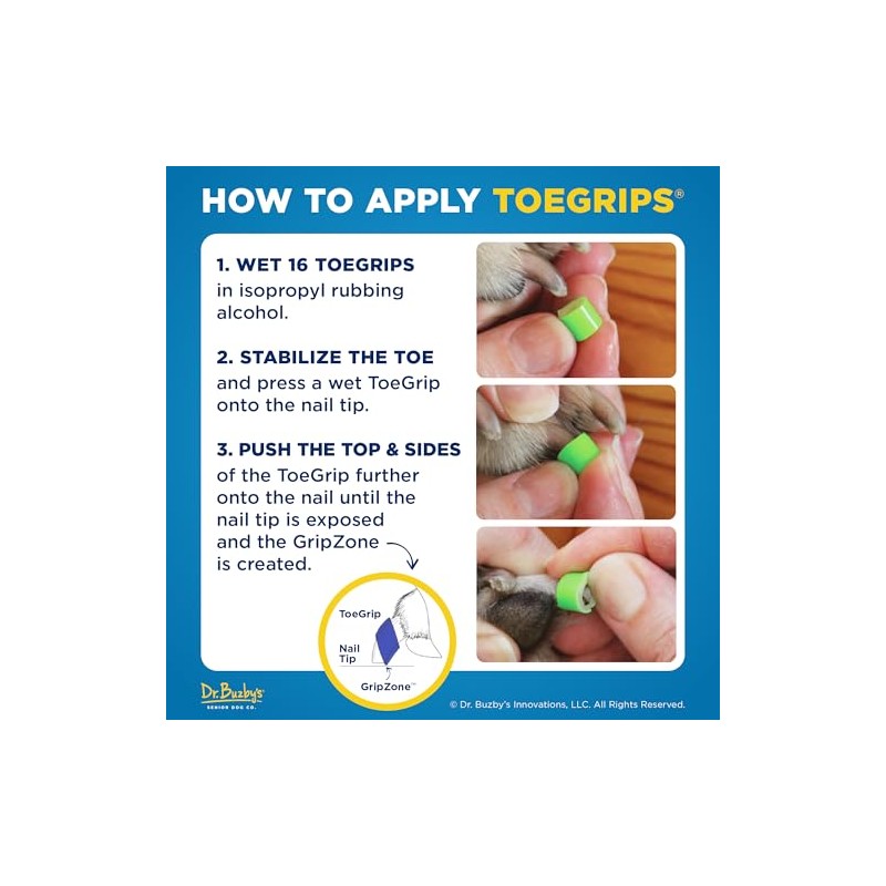 Dr. Buzby's Toegrips para Perros – Tracción Instantánea En Suelos