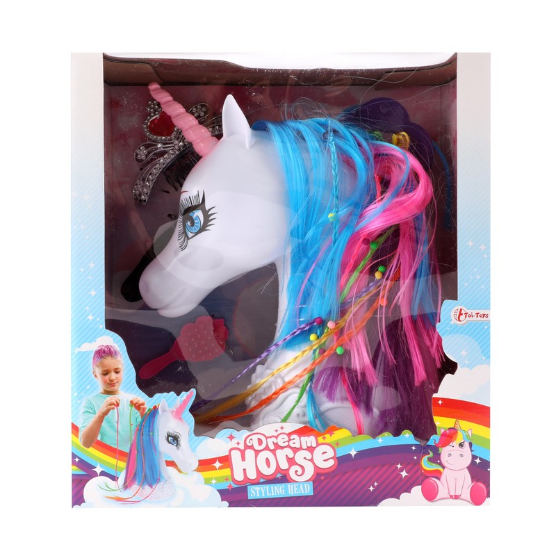 Toi Toys Unicorn Hairdressing Head + Accessories