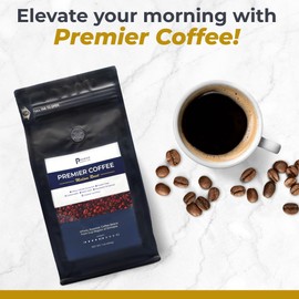 Premier Research Labs Organic Whole Roasted Coffee Beans - Medium Roast, From Guji Region of Ethiopia, Crafted for Optimal Health Benefits, Sweet & Fruity, Well-Balanced, Gluten Free - 1 Pound