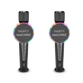Singing Machine SMM548C Party Machine Duet Microphones with Bluetooth, Voice Changers, LED Lights