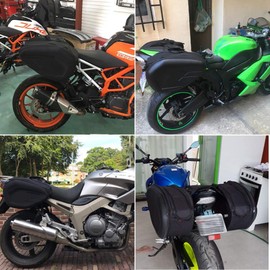 MIHUNTER Motorcycle Tail Bag,Seat Bag,Dual Use Waterproof Helmet Bag for Motorbike - with One Extra Motorcycle Cargo Net