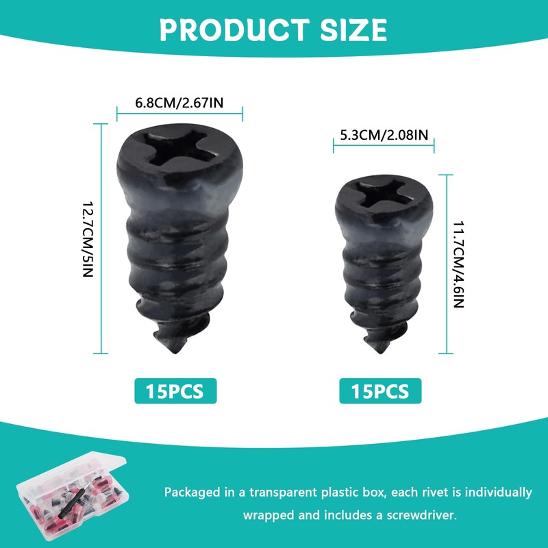 30Pcs Tyre Repair Kit Rubber Nails,Car Puncture Repair Kit with