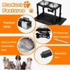 Elevated Dog Bowls, 4 Height Adjustable Metal Raised Bowl Stand