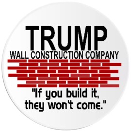 Kiwi Gifts Trump Wall Construction Company - 100 Pack Circle Stickers 3 Inch - Humor