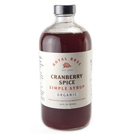 Royal Rose Cranberry Spice Organic Simple Syrup, 16 Ounce
