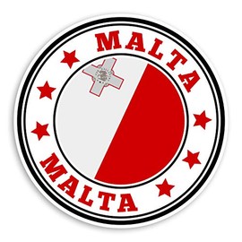 2 x 10cm Malta Flag Vinyl Stickers Maltese Europe Travel Luggage Sticker #31013 (10cm Wide)