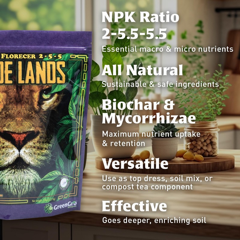 Pride Lands Premium Organic Bloom Fertilizer with NO Fillers, Bigger