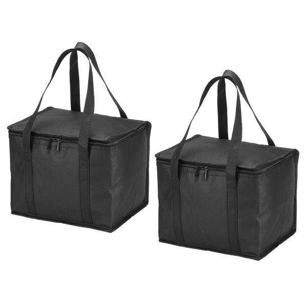 PATIKIL 11.4"x9.1"x9.1" Insulated Reusable Grocery Bags, 2 Pack Food Delivery
