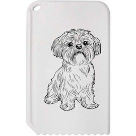 Azeeda 'Shih Tzu Dog Sitting' Plastic Ice Scraper (IC00040745)
