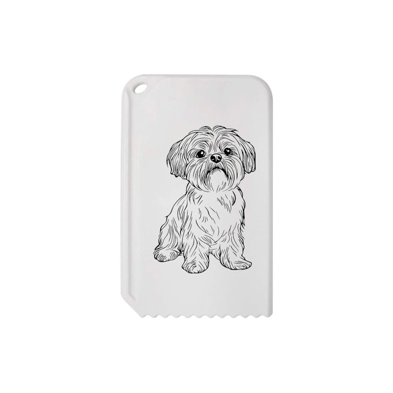Azeeda 'Shih Tzu Dog Sitting' Plastic Ice Scraper (IC00040745)