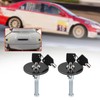 Hood Lock, 2pcs Car Universal Carbon Fiber Engine Hood Cover