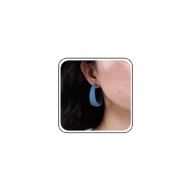 Inateannal Vintage Black Velvet Hoop Earrings Chunky Wide C Dangle Earrings Plush C Shape Hoop Earrings Exaggerated Geometric Plush Earrings Jewellery for Women and Girls, Zinc, No Gemstone