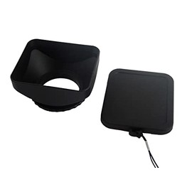 vhbw Lens Hood Compatible with Panasonic HDC-HS100, HDC-HS9, HDC-SD100 37 mm Lens - Black Plastic Rectangular