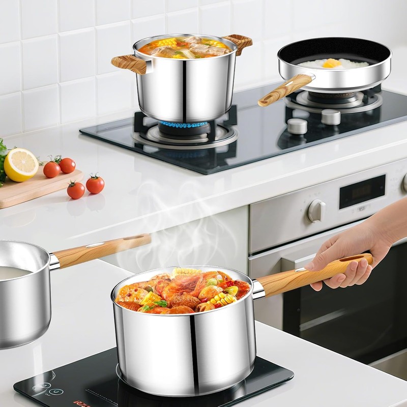 Stainless Steel Cookware Set 13-Piece, Pots and Pans Set, Induction