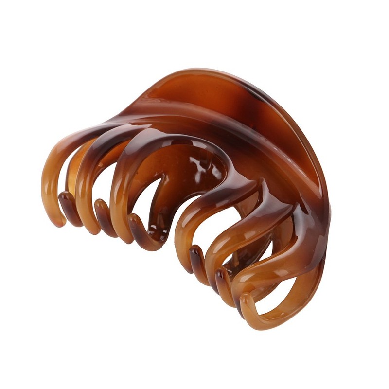 Loneedy no-slip grip large crystal plastic octopus jaw clips, hair
